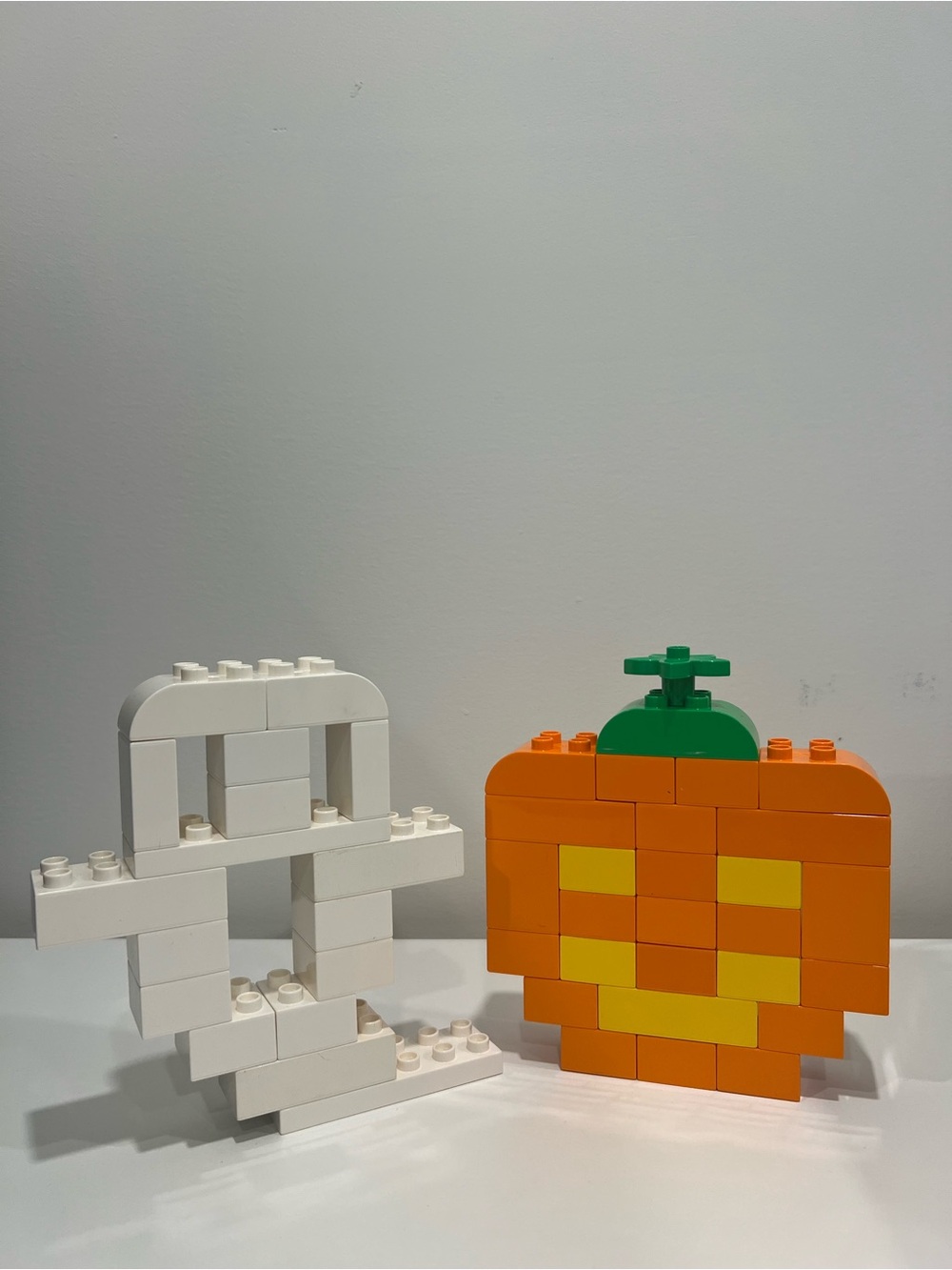 LEGO DUPLO Orange and White Bulk Lot - Halloween Pumpkin Toy Maker Pack - Ghost